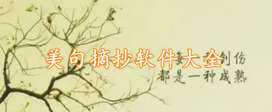 美句摘抄软件精选大全